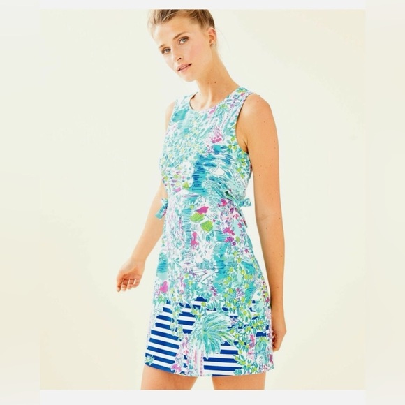 Lilly Pulitzer Marli Postcards From Positano Engineered Stretch Crepe Dress Sz 2 - Picture 9 of 16